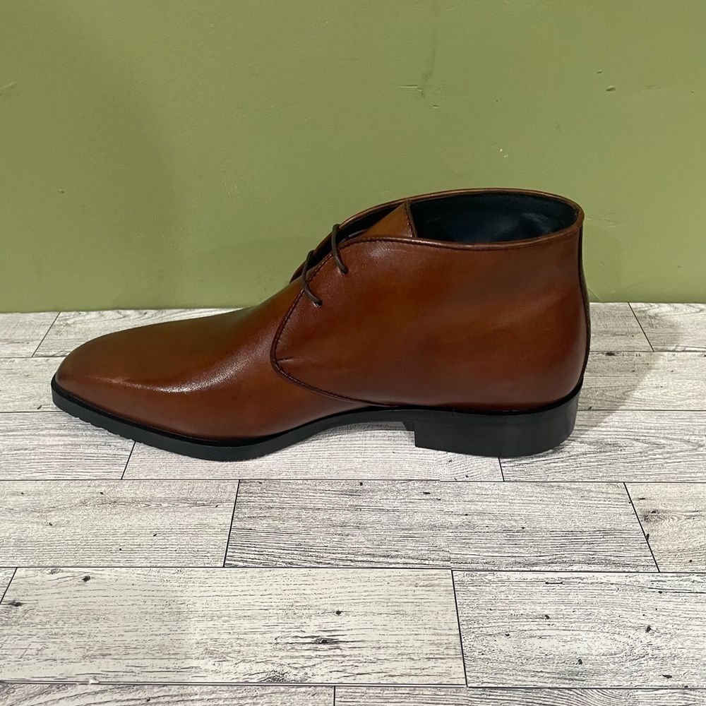 Firmani chukka ankle boot Men's cognac Leather calf Shoes Oxford - Picture 3 of 5